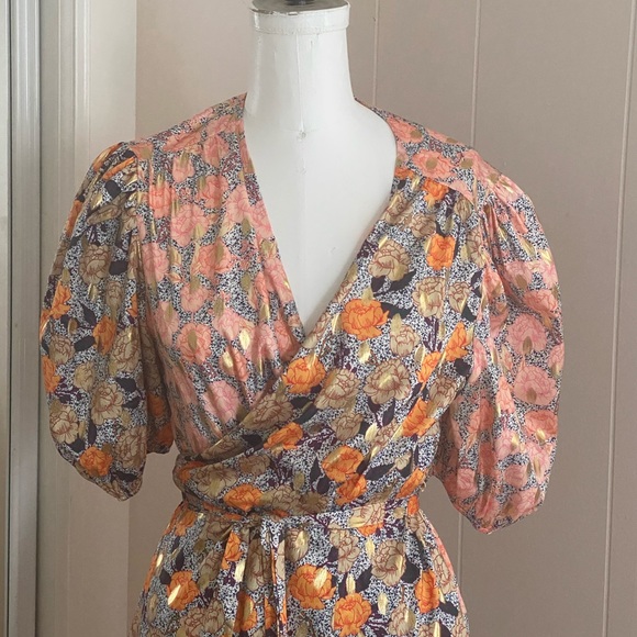 Influencer Fav - Gold Zsa Zsa Wrap Dress - US 10 - Picture 7 of 10